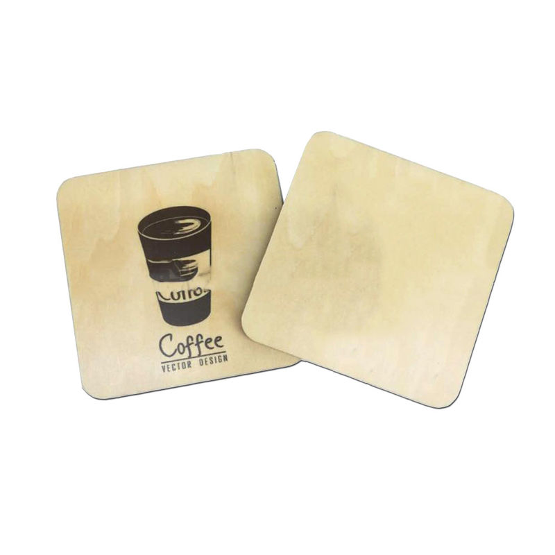 Wood Transfer Sublimation Blank MDF Square Cork Coasters Double Sides Printable